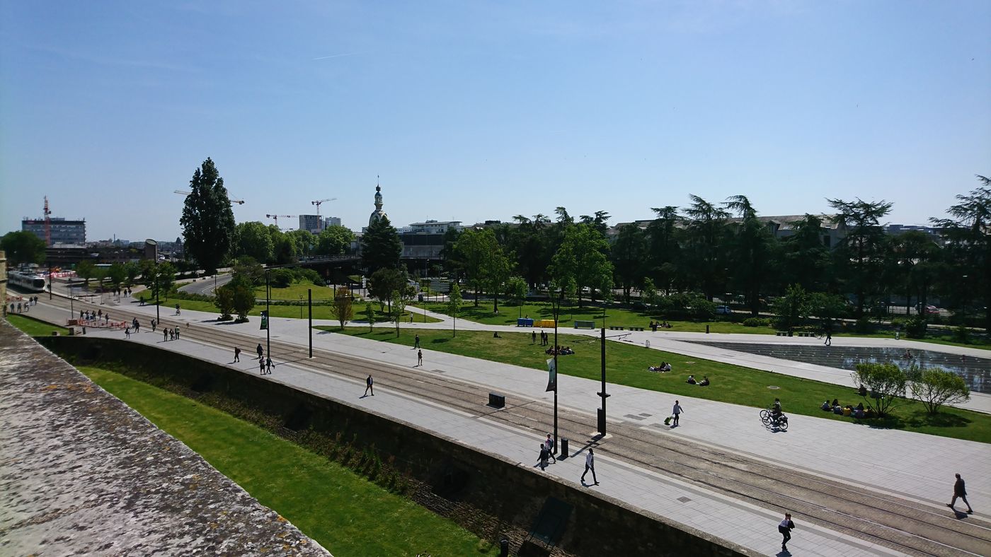 Vue sur Nantes depuis la muraille du Château