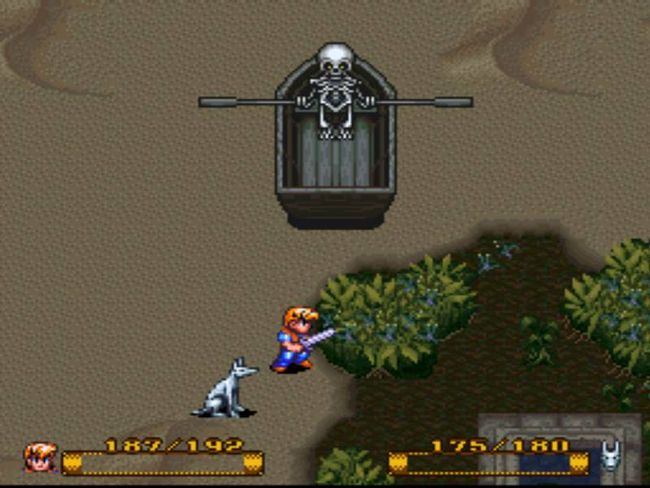 Screen capture of of Secret of Evermore on Super Nintendo